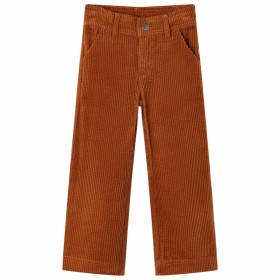 Pantaloni per Bambini in Velluto a Coste Cognac 104