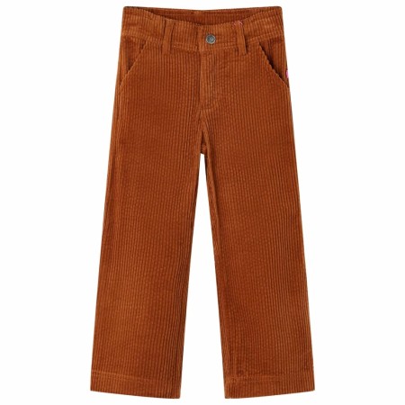 Pantaloni per Bambini in Velluto a Coste Cognac 104