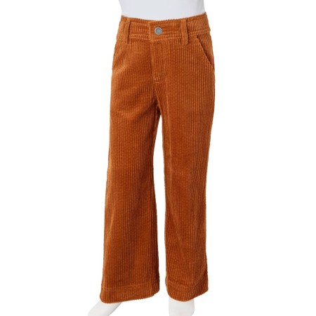 Pantaloni per Bambini in Velluto a Coste Cognac 104