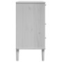 Cassettiera SENJA Aspetto Rattan Bianca 80x40x80 cm Legno Pino