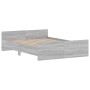 Giroletto con Testiera e Pediera Grigio Sonoma 140x190 cm