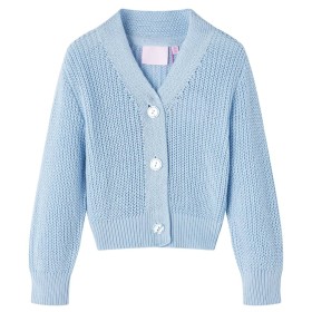 Cardigan da Bambina Lavorato a Mano Blu 104