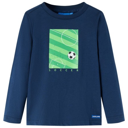 Maglietta da Bambino Maniche Lunghe Blu Marino 104