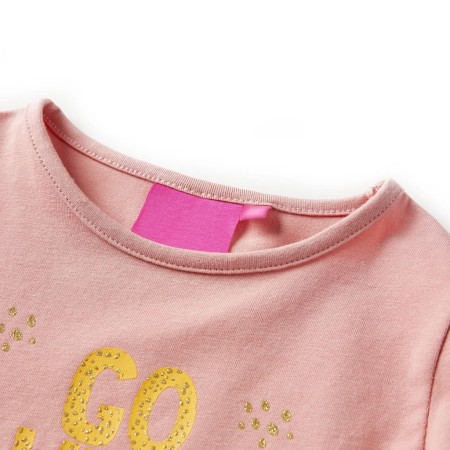 Maglietta per Bambini a Maniche Lunghe Rosa Chiaro 116