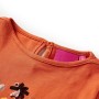 Maglietta da Bambina a Maniche Lunghe Arancione Bruciato 128