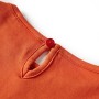 Maglietta da Bambina a Maniche Lunghe Arancione Bruciato 128