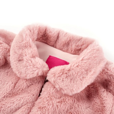 Cappotto per Bambini in Pelliccia Sintetica Rosa 116