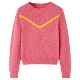 Maglione da Bambina Lavorato a Maglia Rosa Antico 104