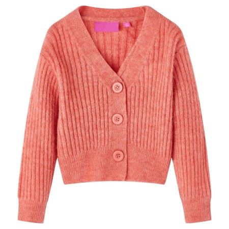 Cardigan da Bambina Lavorato a Maglia Rosa Medio 92