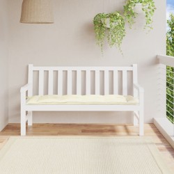 Cuscino per Panca Bianco Crema 150x50x7 cm in Tessuto Oxford