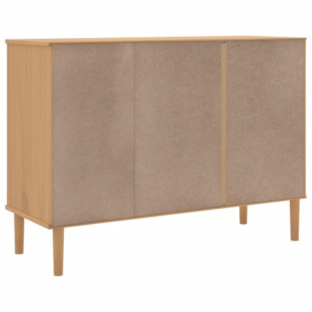 Credenza SENJA Aspetto Rattan 112x40x80 cm Legno Massello Pino