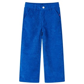 Pantaloni per Bambini in Velluto a Coste Blu Cobalto 92