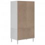 Armadio SENJA Aspetto Rattan Bianco 90x55x175 cm Massello Pino