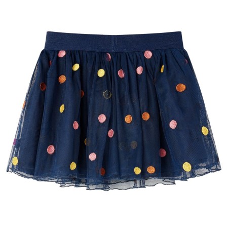 Gonna da Bambina in Tulle a Pois Blu Marino 104