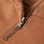 Felpa con Cappuccio e Mezza Cerniera per Bambini Antracite Cognac 104