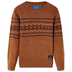 Maglione per Bambini Lavorato a Maglia Cognac 128