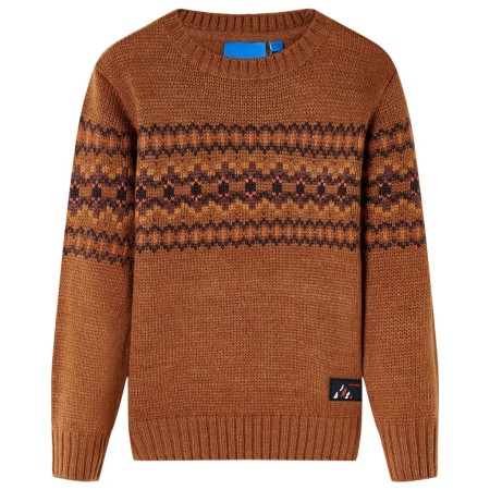 Maglione per Bambini Lavorato a Maglia Cognac 128