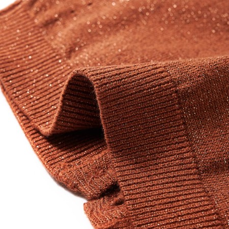 Cardigan da Bambina Lavorato a Mano Cognac 128