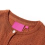 Cardigan da Bambina Lavorato a Mano Cognac 104