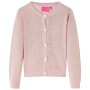 Cardigan da Bambina Lavorato a Maglia Rosa Tenue 104