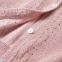 Cardigan da Bambina Lavorato a Maglia Rosa Tenue 104