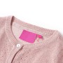 Cardigan da Bambina Lavorato a Maglia Rosa Tenue 128