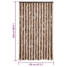 Zanzariera Beige e Marrone Chiaro 120x220 cm Ciniglia