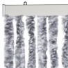 Zanzariera Bianco e Grigio 120x220 cm Ciniglia