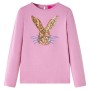 Maglietta per Bambini Maniche Lunghe Rosa Bruciato 104