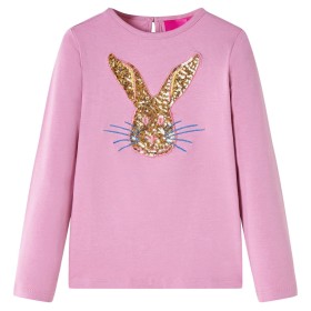 Maglietta per Bambini Maniche Lunghe Rosa Bruciato 104