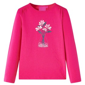 Maglietta da Bambina a Maniche Lunghe Fucsia 104