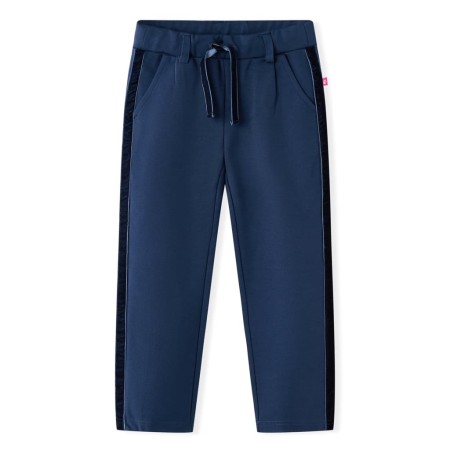 Pantaloni per Bambini con Finiture Nere Blu Marino 92