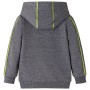 Felpa con Cappuccio e Cerniera per Bambini Grigio Mélange 92
