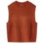 Gilet per Bambini Lavorato a Maglia Cognac 140