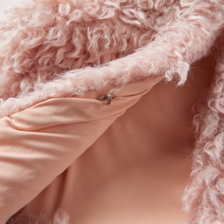 Gilet da Bambina in Pelliccia Sintetica Rosa Chiaro 92