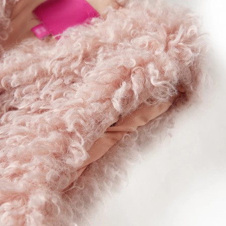 Gilet da Bambina in Pelliccia Sintetica Rosa Chiaro 92