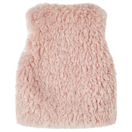 Gilet da Bambina in Pelliccia Sintetica Rosa Chiaro 116