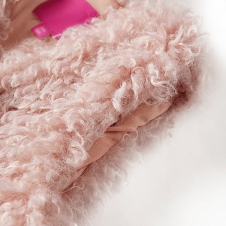 Gilet da Bambina in Pelliccia Sintetica Rosa Chiaro 116