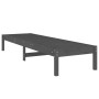 Lettino Prendisole Grigio 199,5x60x74 cm Legno Massello di Pino
