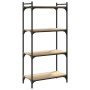Libreria 4 Ripiani Rovere Sonoma 60x30x120 cm Legno Multistrato
