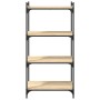 Libreria 4 Ripiani Rovere Sonoma 60x30x120 cm Legno Multistrato
