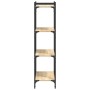 Libreria 4 Ripiani Rovere Sonoma 60x30x120 cm Legno Multistrato