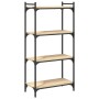 Libreria 4 Ripiani Rovere Sonoma 60x30x120 cm Legno Multistrato