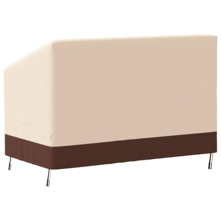 Copertura per Panca a 2 Posti Beige 132x71x56/81 cm 600D Oxford