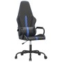 Sedia da Gaming Massaggiante Blu e Nero in Similpelle