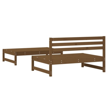 Set Salotto da Giardino 2 pz Miele in Legno Massello di Pino