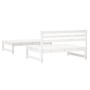 Set Salotto da Giardino 2 pz Bianco in Legno Massello di Pino