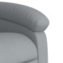 Poltrona Alzapersona Reclinabile Grigio Chiaro in Tessuto