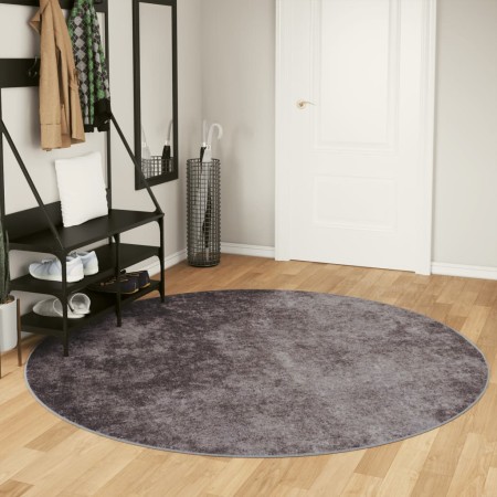 Tappeto Lavabile Grigio Ø 200 cm Antiscivolo