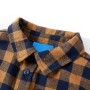 Camicia a Quadri da Bambino Cognac e Blu 128